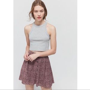UO Millie Button Front Mini Skirt